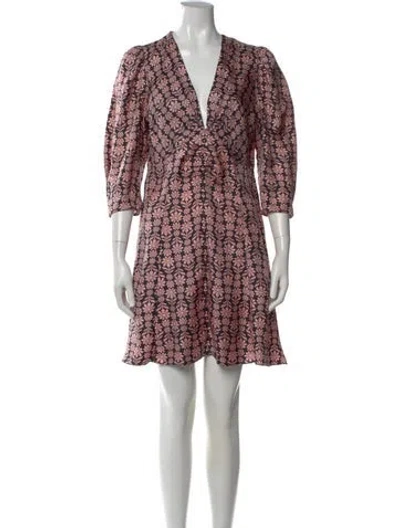 Pre-owned Sandro Silk Mini Dress In Pink