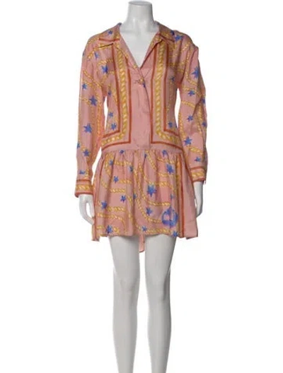 Pre-owned Sandro Silk Mini Dress In Pink