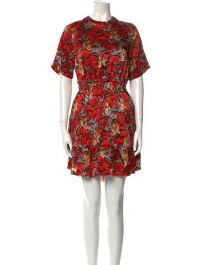 Pre-owned Sandro Silk Mini Dress In Red