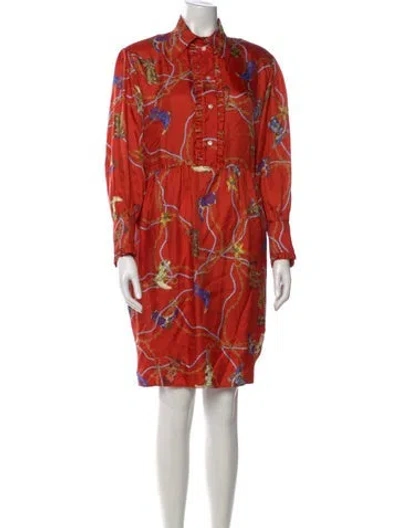 Pre-owned Sandro Silk Mini Dress In Red