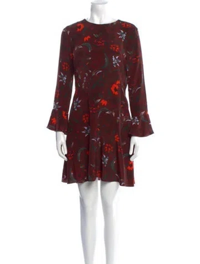 Pre-owned Sandro Silk Mini Dress In Red