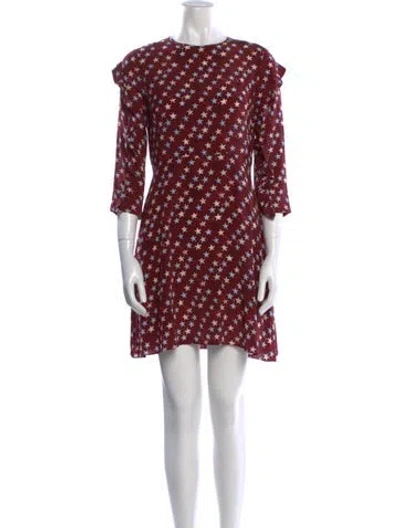Pre-owned Sandro Silk Mini Dress In Red