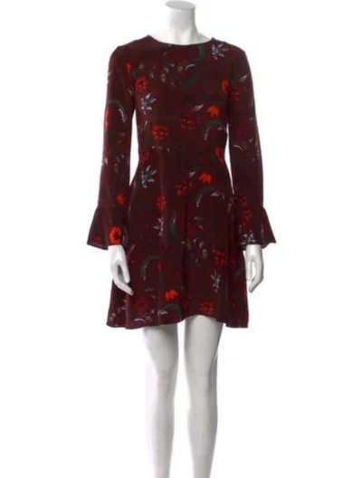 Pre-owned Sandro Silk Mini Dress In Red