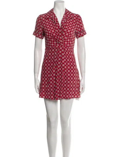 Pre-owned Sandro Silk Mini Dress In Red