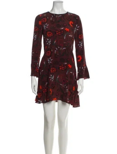 Pre-owned Sandro Silk Mini Dress In Red