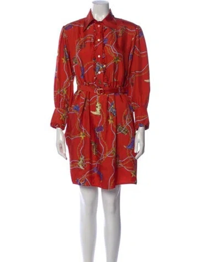 Pre-owned Sandro Silk Mini Dress In Red