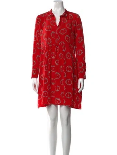 Pre-owned Sandro Silk Mini Dress In Red