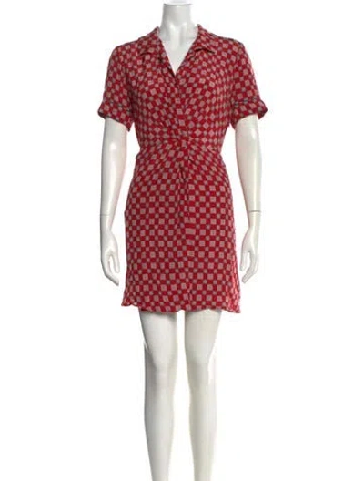 Pre-owned Sandro Silk Mini Dress In Red