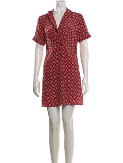Pre-owned Sandro Silk Mini Dress In Red