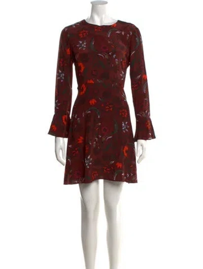 Pre-owned Sandro Silk Mini Dress In Red