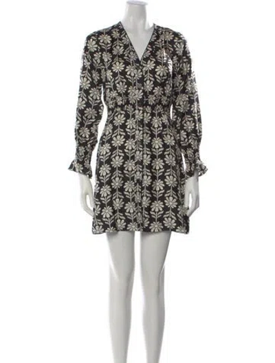 Pre-owned Sandro Silk Mini Dress W/ Tags In Multi