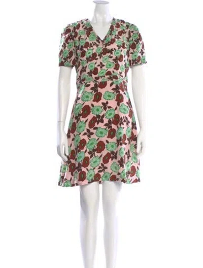 Pre-owned Sandro Silk Mini Dress W/ Tags In Pink
