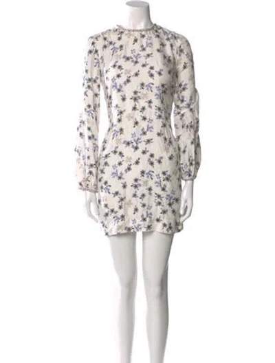 Pre-owned Sandro Silk Mini Dress In White