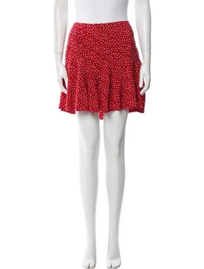 Pre-owned Sandro Silk Mini Skirt In Red