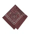 Sandro Womens Bordeaux Bandana-print Silk Scarf In Red
