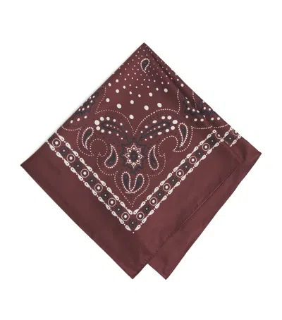 SANDRO SILK PAISLEY PRINT SCARF
