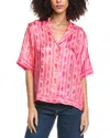 Sandro Woman Shirt Pink Size 3 Silk In Pink
