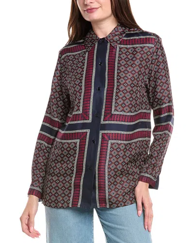 Sandro Silk Shirt In Multi