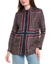 Sandro Woman Shirt Brown Size 3 Silk In Multi