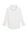 Sandro Womens Naturels Haby Ruffled Collar Silk Shirt In White
