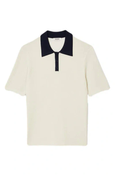 Sandro Simone Knit Polo In Naturels