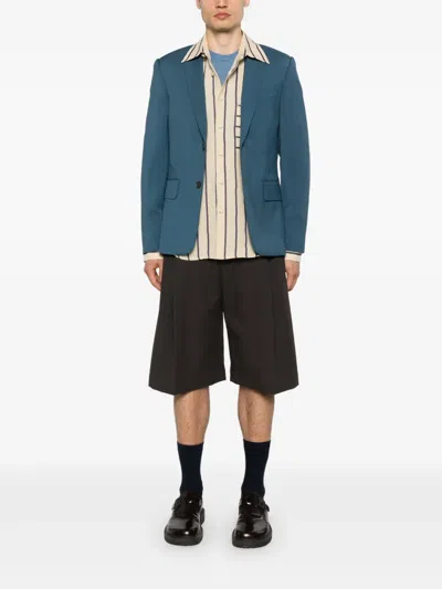Sandro Single-breasted Blazer In Blue