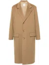 Sandro Apollo Single-breasted Coat In Camel