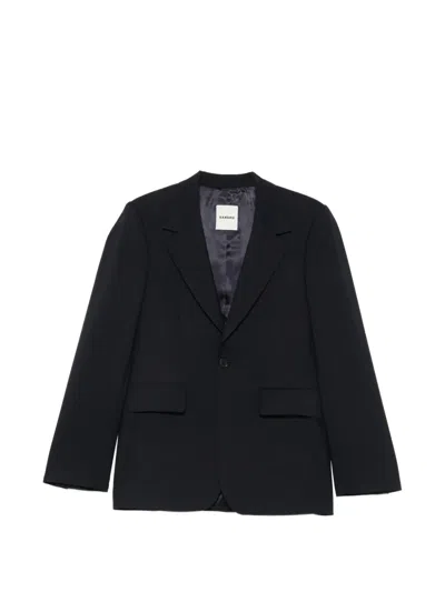 Sandro Single-breasted Blazer In Blue
