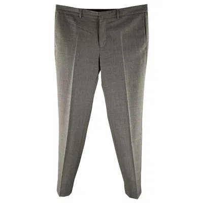 Pre-owned Sandro Size 38 Grey Heather Wool Elastic Pants In Gray