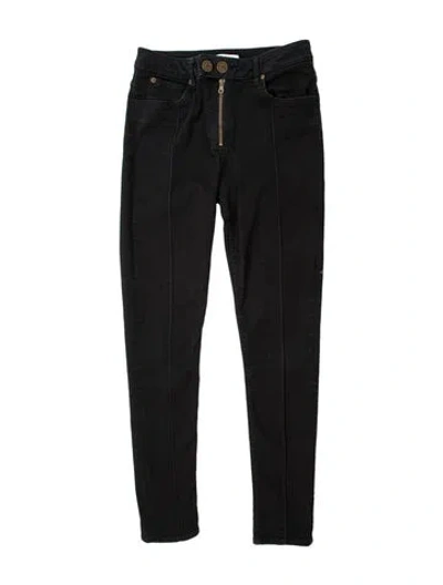 Pre-owned Sandro Skinny Leg Pants In Black