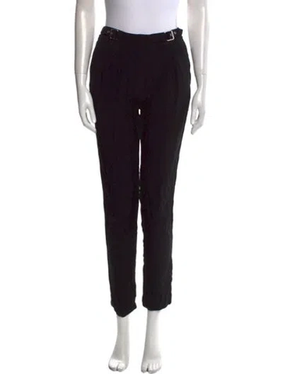Pre-owned Sandro Skinny Leg Pants In Black