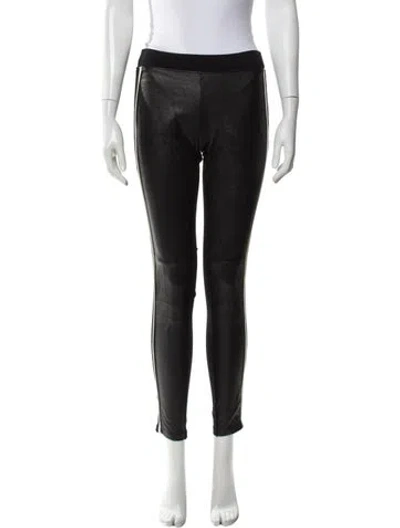 Pre-owned Sandro Skinny Leg Pants In Black