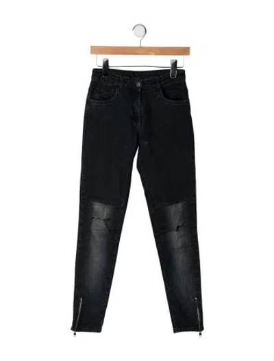 Pre-owned Sandro Skinny Leg Pants In Black