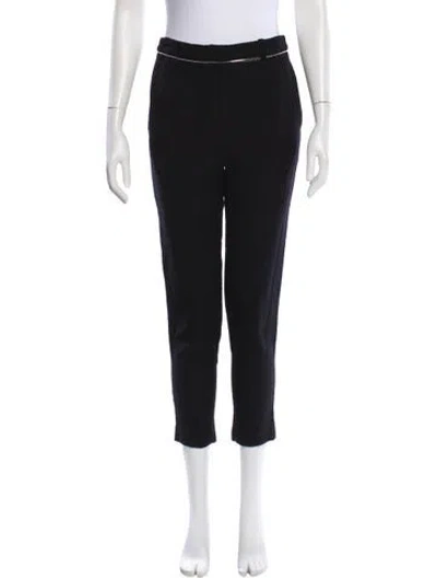 Pre-owned Sandro Skinny Leg Pants In Blue