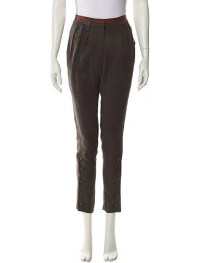 Pre-owned Sandro Skinny Leg Pants In Brown