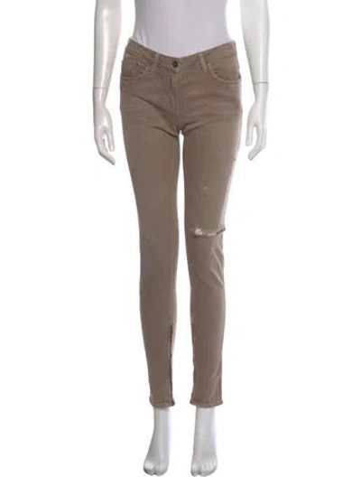 Pre-owned Sandro Skinny Leg Pants In Brown