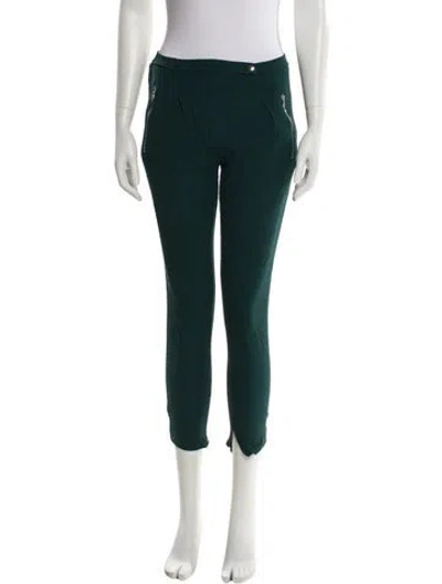 Pre-owned Sandro Skinny Leg Pants In Green