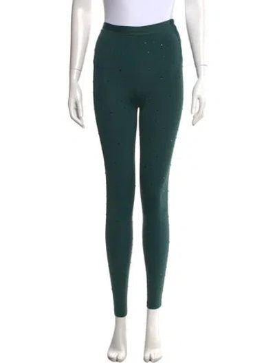 Pre-owned Sandro Skinny Leg Pants In Green