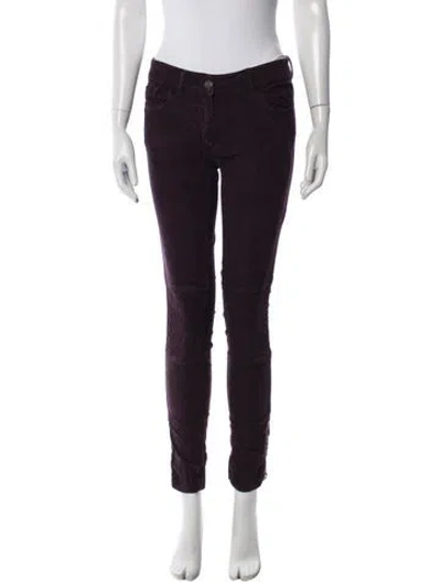 Pre-owned Sandro Skinny Leg Pants In Purple