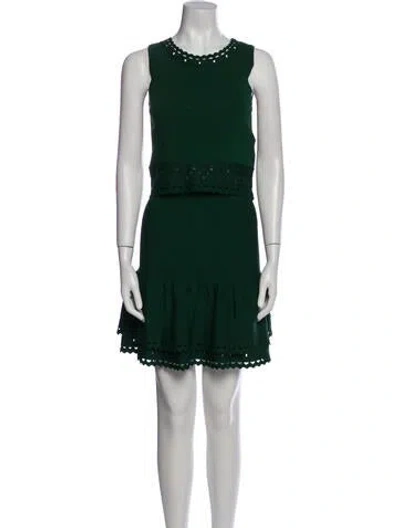 Pre-owned Sandro Skirt Set In Green