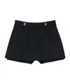 Sandro Womens Bleus Hardware-embellished High-rise Stretch-woven Skort In Blue