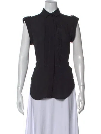 Pre-owned Sandro Sleeveless Blouse In Black