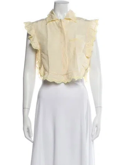 Pre-owned Sandro Sleeveless Blouse In Neutrals