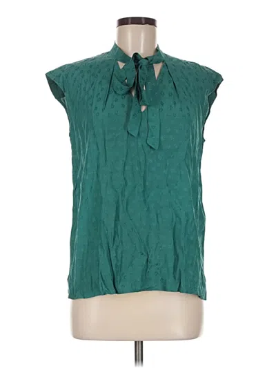 Pre-owned Sandro Sleeveless Blouse In Teal