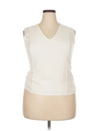 Pre-owned Sandro Sleeveless Blouse In White