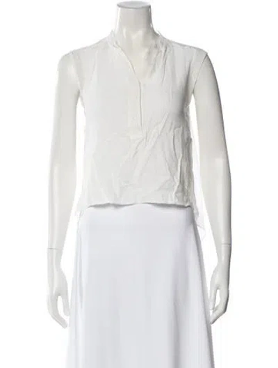 Pre-owned Sandro Sleeveless Blouse In White