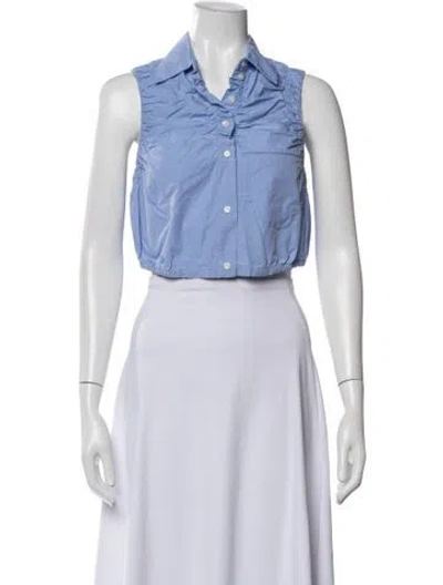 Pre-owned Sandro Sleeveless Crop Top In Black