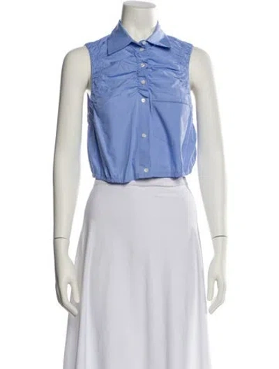 Pre-owned Sandro Sleeveless Crop Top In Multi