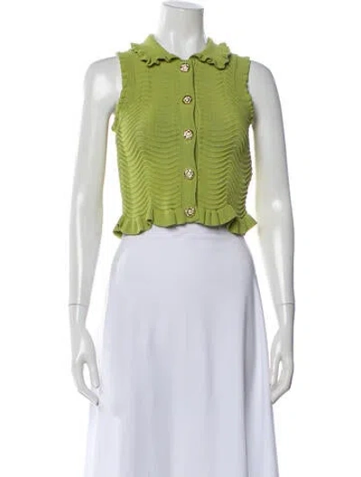 Pre-owned Sandro Sleeveless Crop Top In Neutral