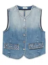 Sandro Sleeveless Jacket In Blue